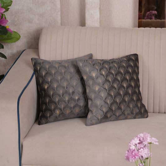 Luxury Quilted Scalloped Cushion Cover- Set of 2