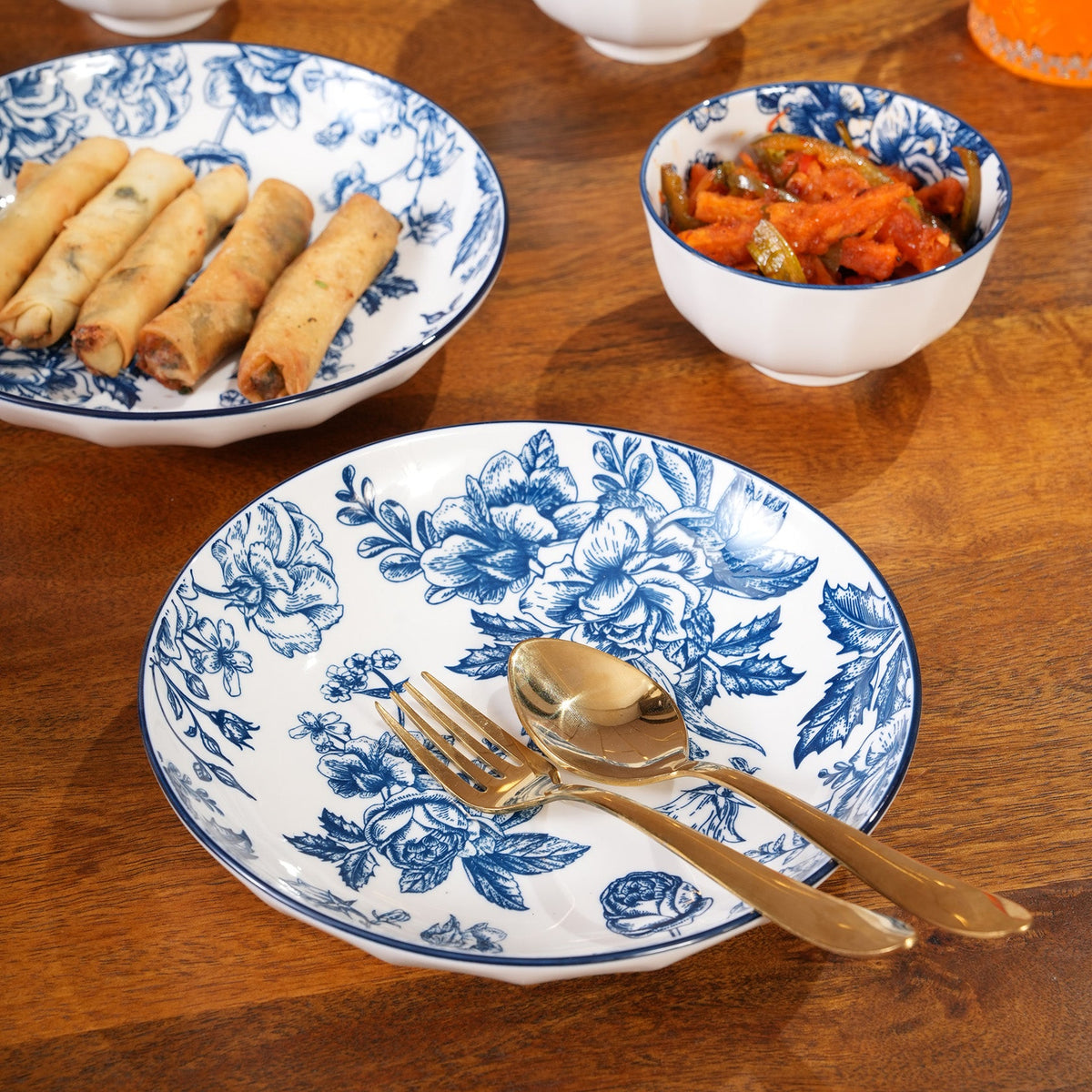 Blue Vintage Floral Dinnerware