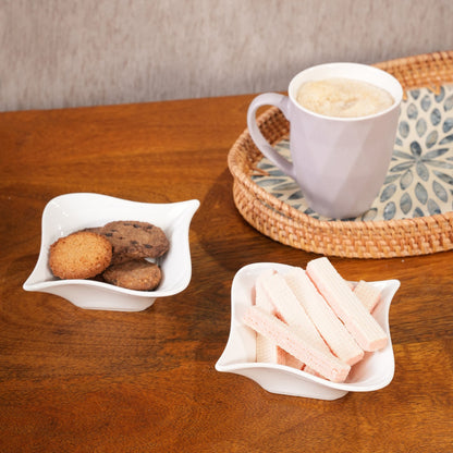 Wavy Ceramic Serving Bowls | 2-Piece Set