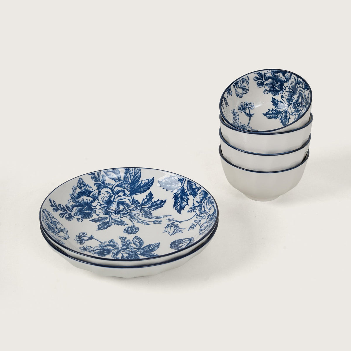Blue Vintage Floral Dinnerware