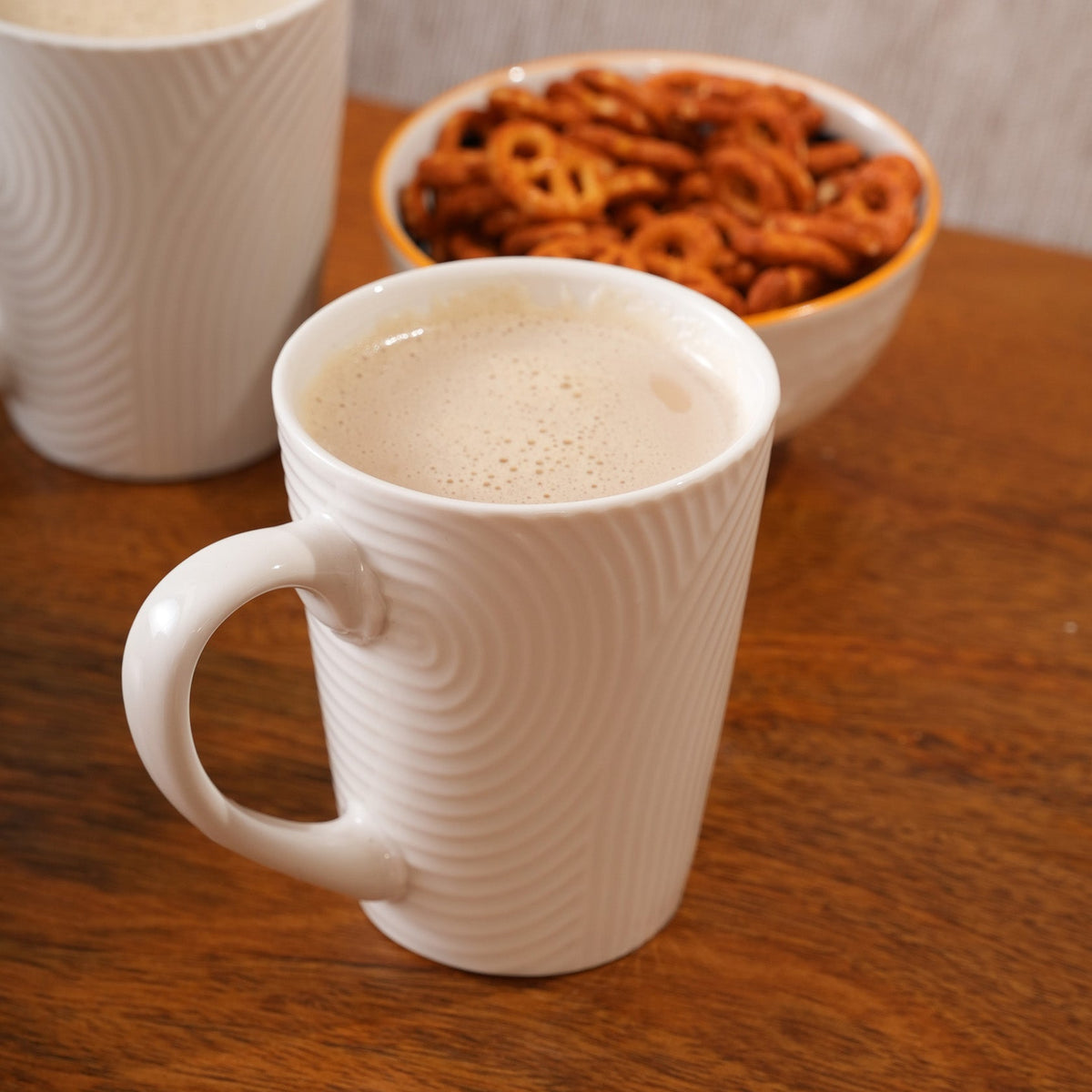 Swirl Textured Ceramic Mug Set