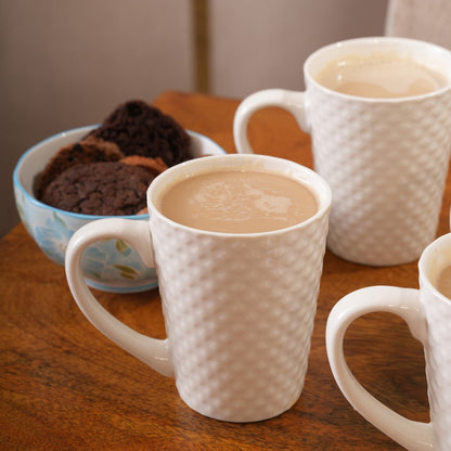 Hobnail Textured Ceramic Mug Set