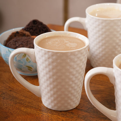 Hobnail Textured Ceramic Mug Set