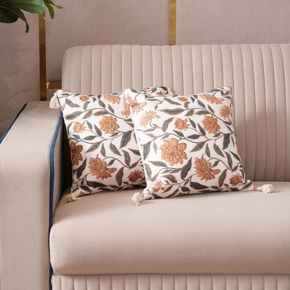 Meadow Blossom Tasseled Cushion