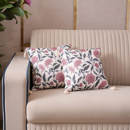 Meadow Blossom Tasseled Cushion