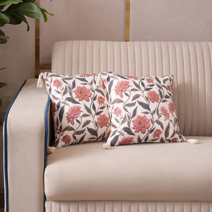 Meadow Blossom Tasseled Cushion