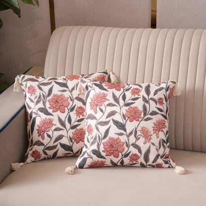 Meadow Blossom Tasseled Cushion