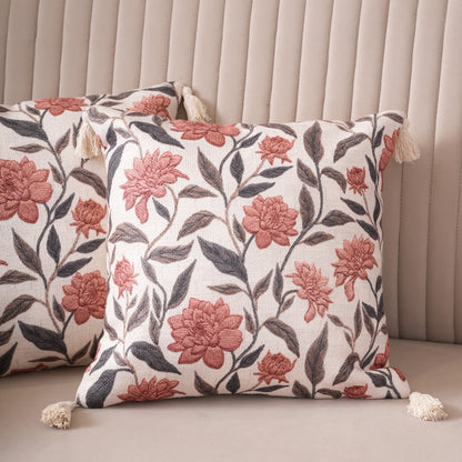 Meadow Blossom Tasseled Cushion