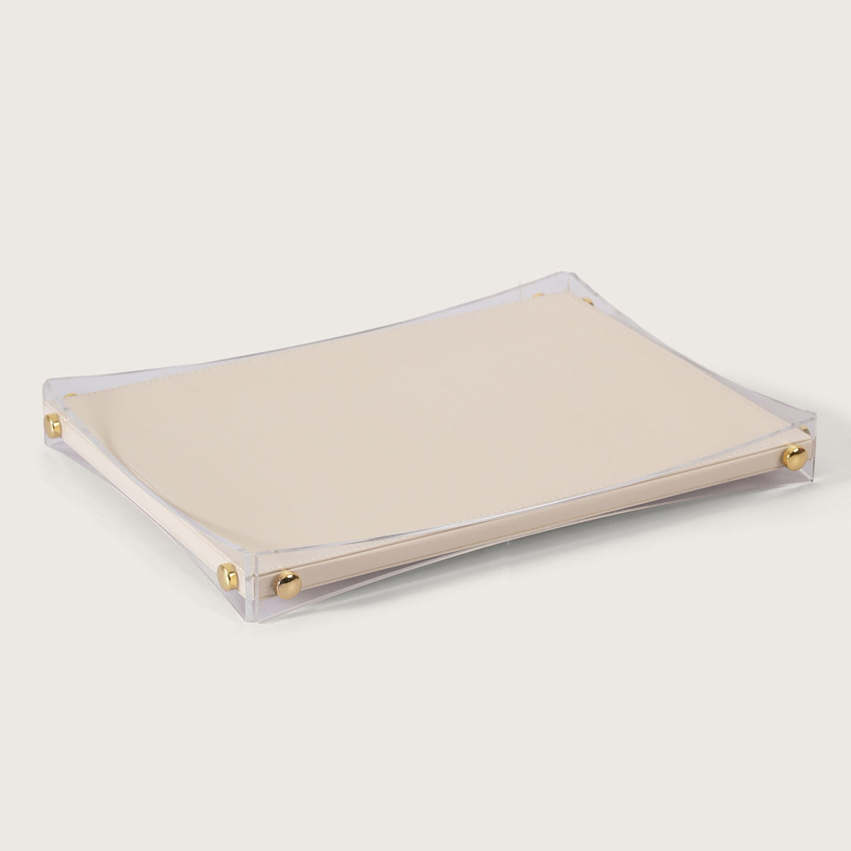 Premium White & Gold Organiser Tray - Large