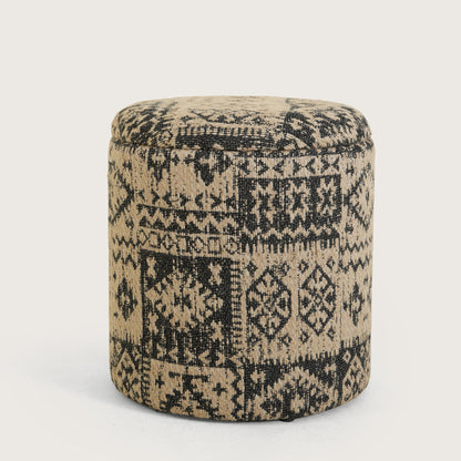 Boho Woven Pattern Ottomans Footstools | Pouffe | Hidden Storage | Removable Lid