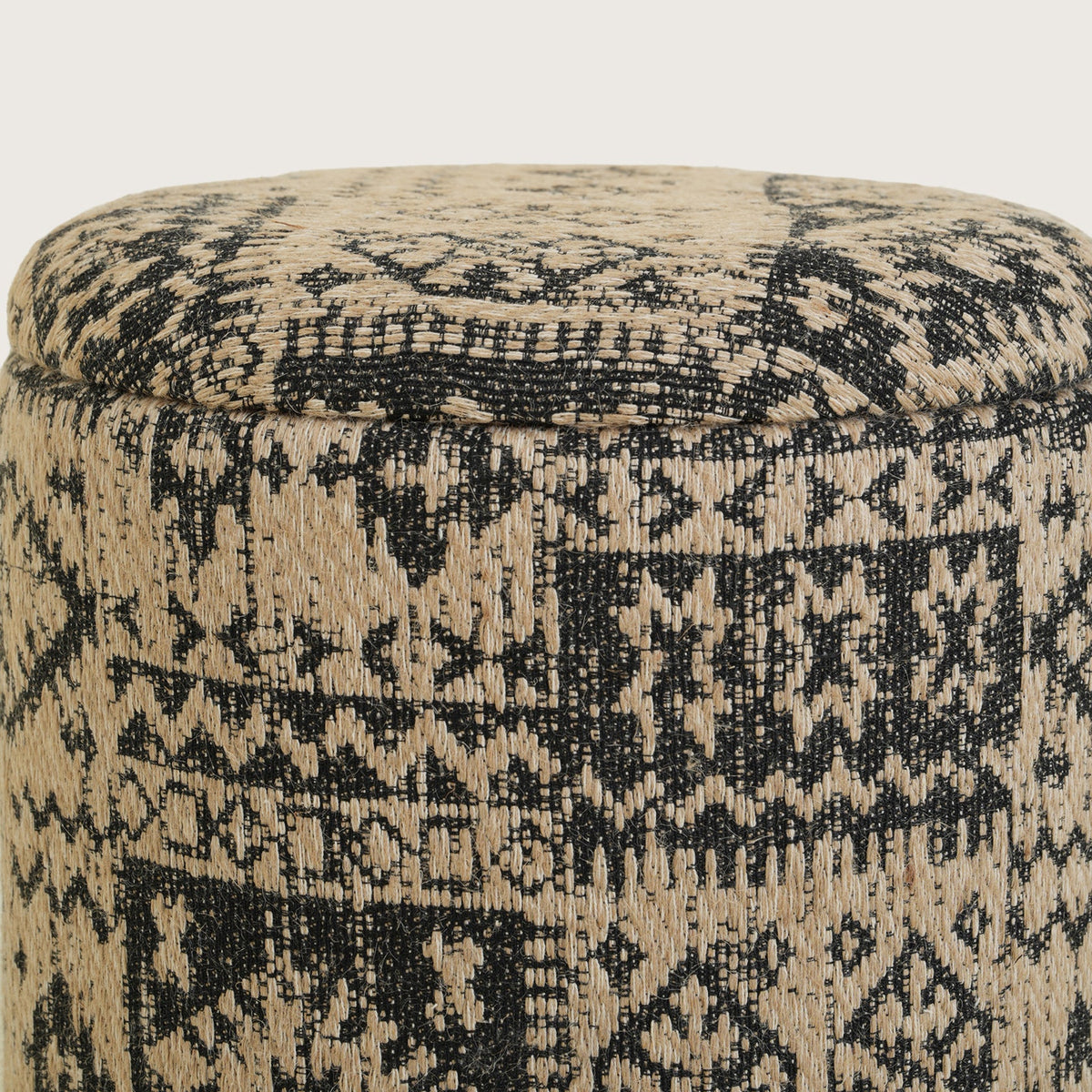 Boho Woven Pattern Ottomans Footstools | Pouffe | Hidden Storage | Removable Lid