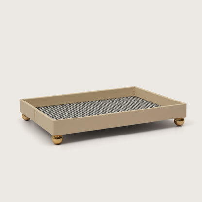 Checkered Organiser Tray Sphere Feet - Large