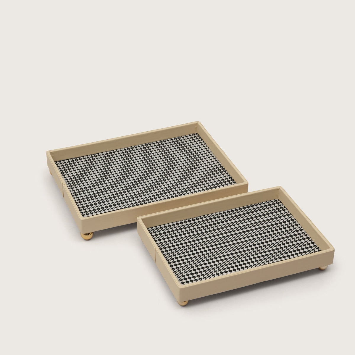 Checkered Organiser Tray Sphere Feet - Large