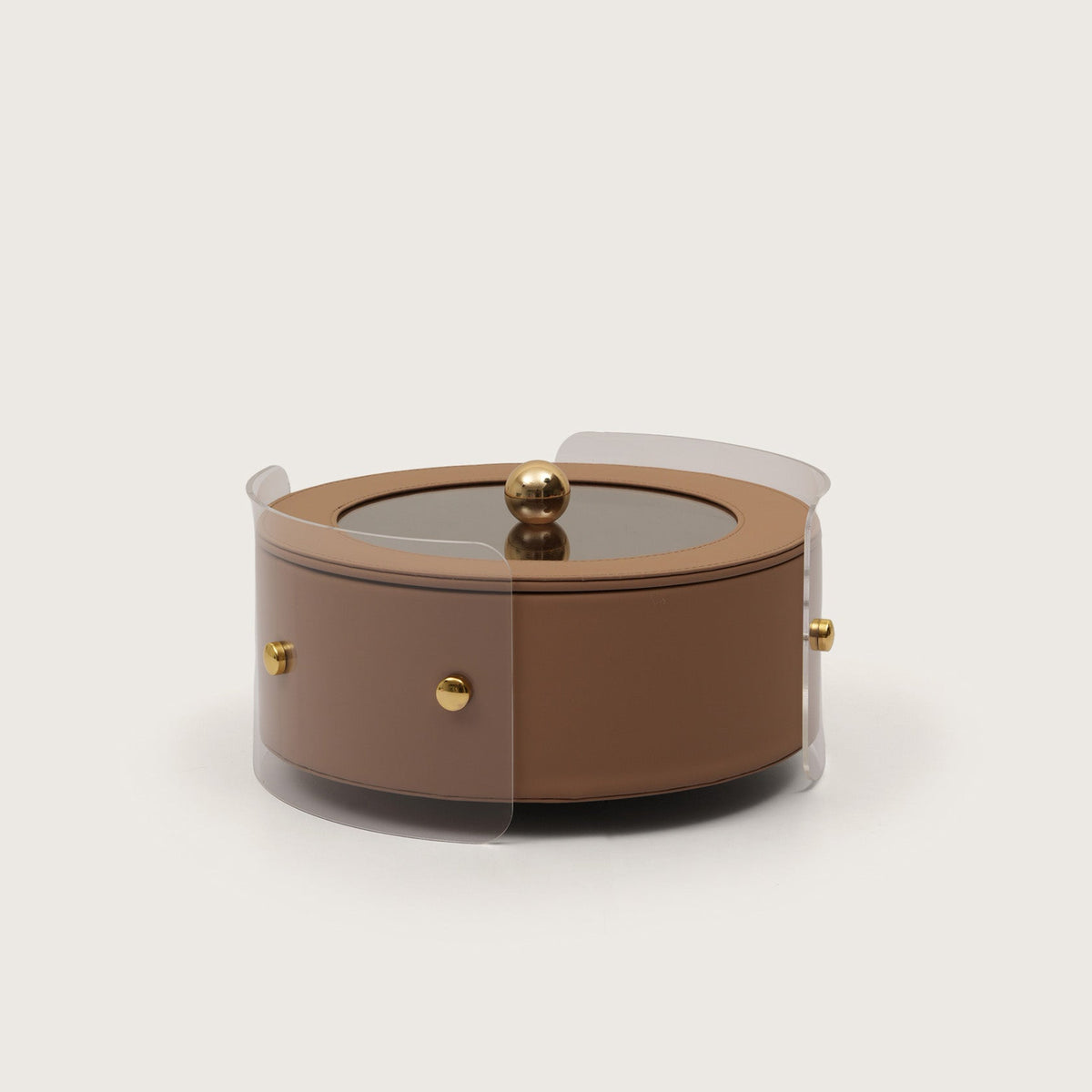 Round Organiser Storage Box With Lid