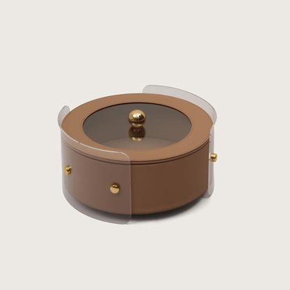 Round Organiser Storage Box With Lid