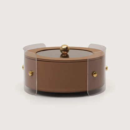 Round Organiser Storage Box With Lid