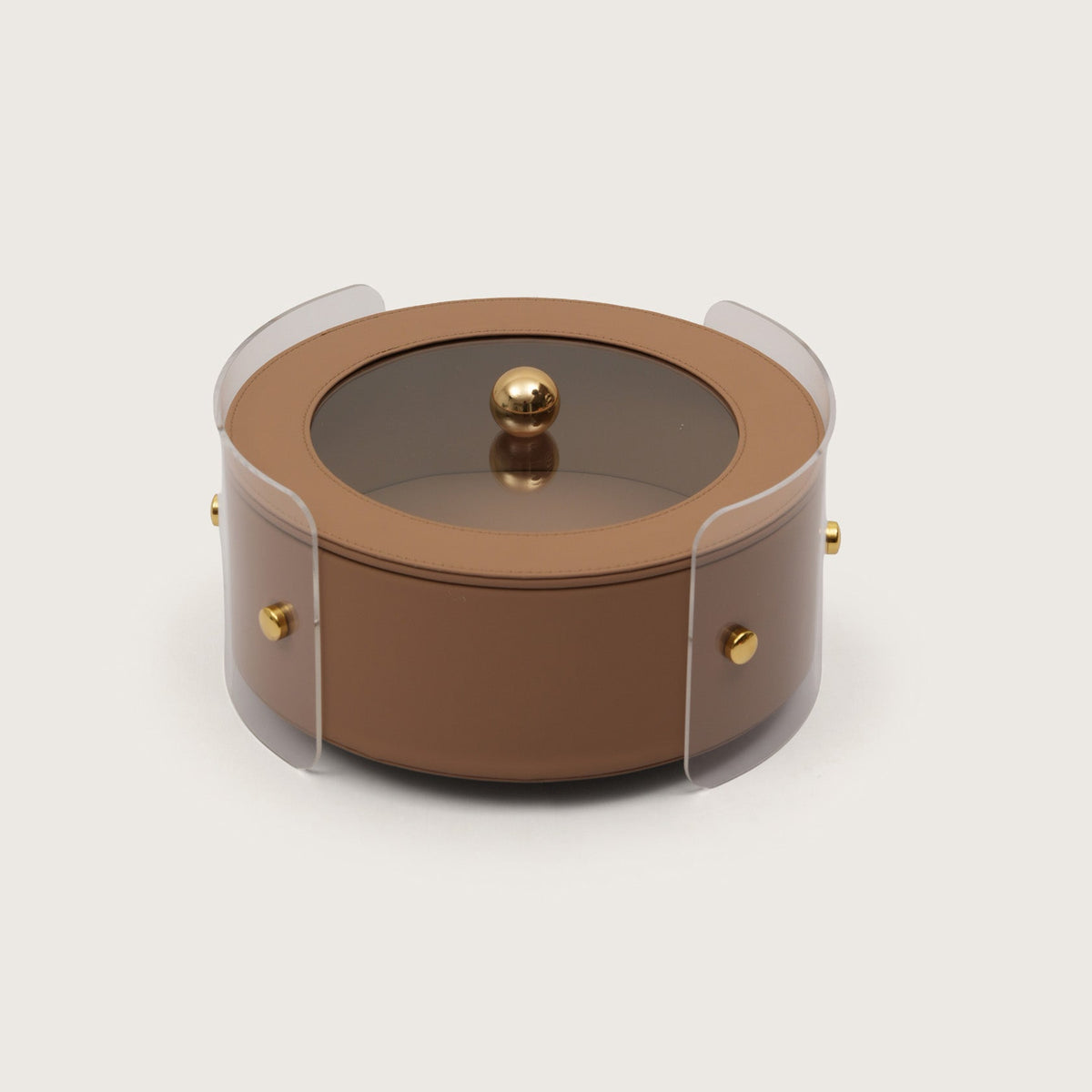 Round Organiser Storage Box With Lid