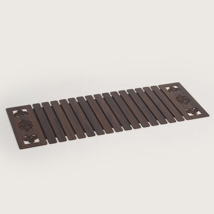 Slat Table Runner with Laser-Cut Medallions 14*36 Inches