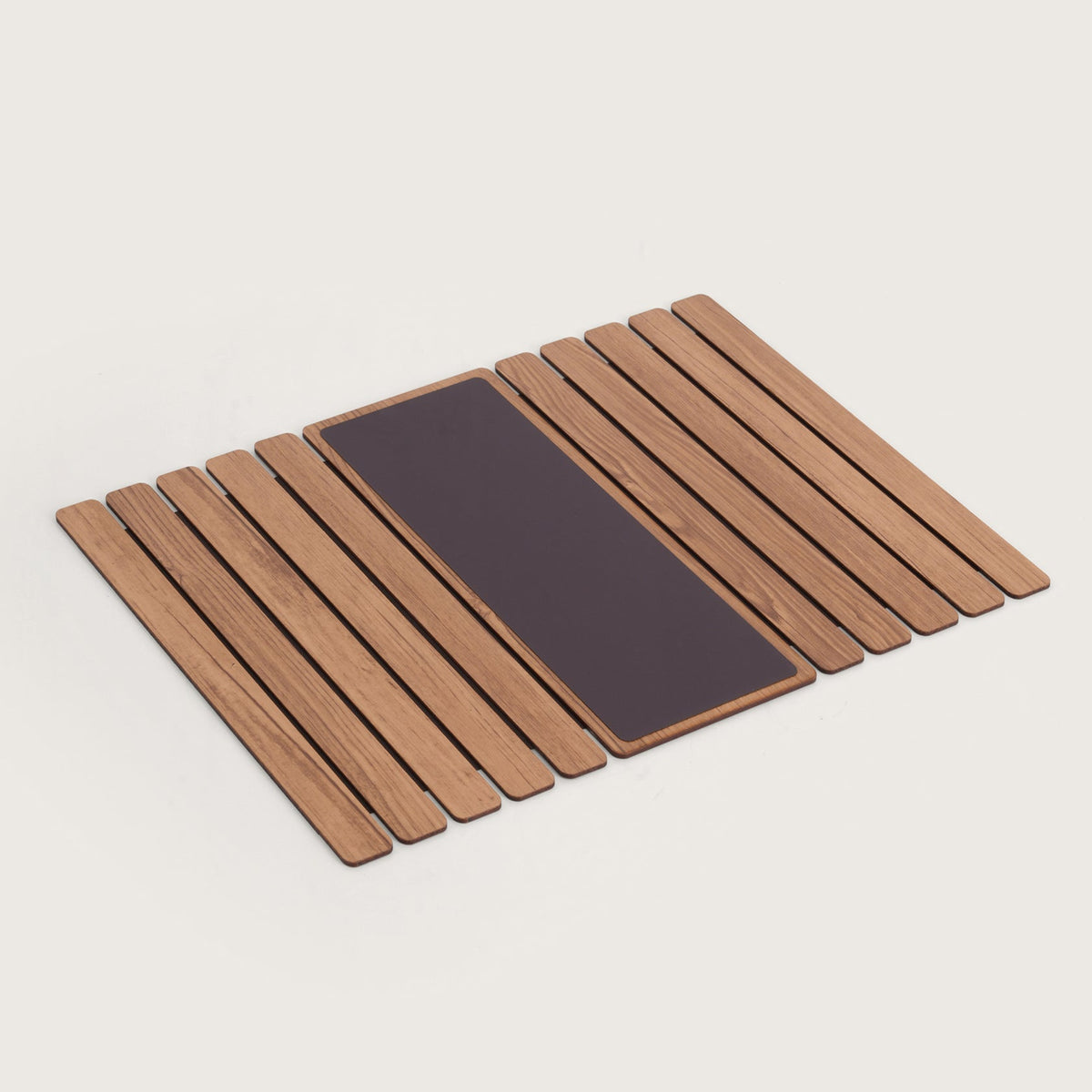 Oak-Tone Flexible Sofa Armrest Tray