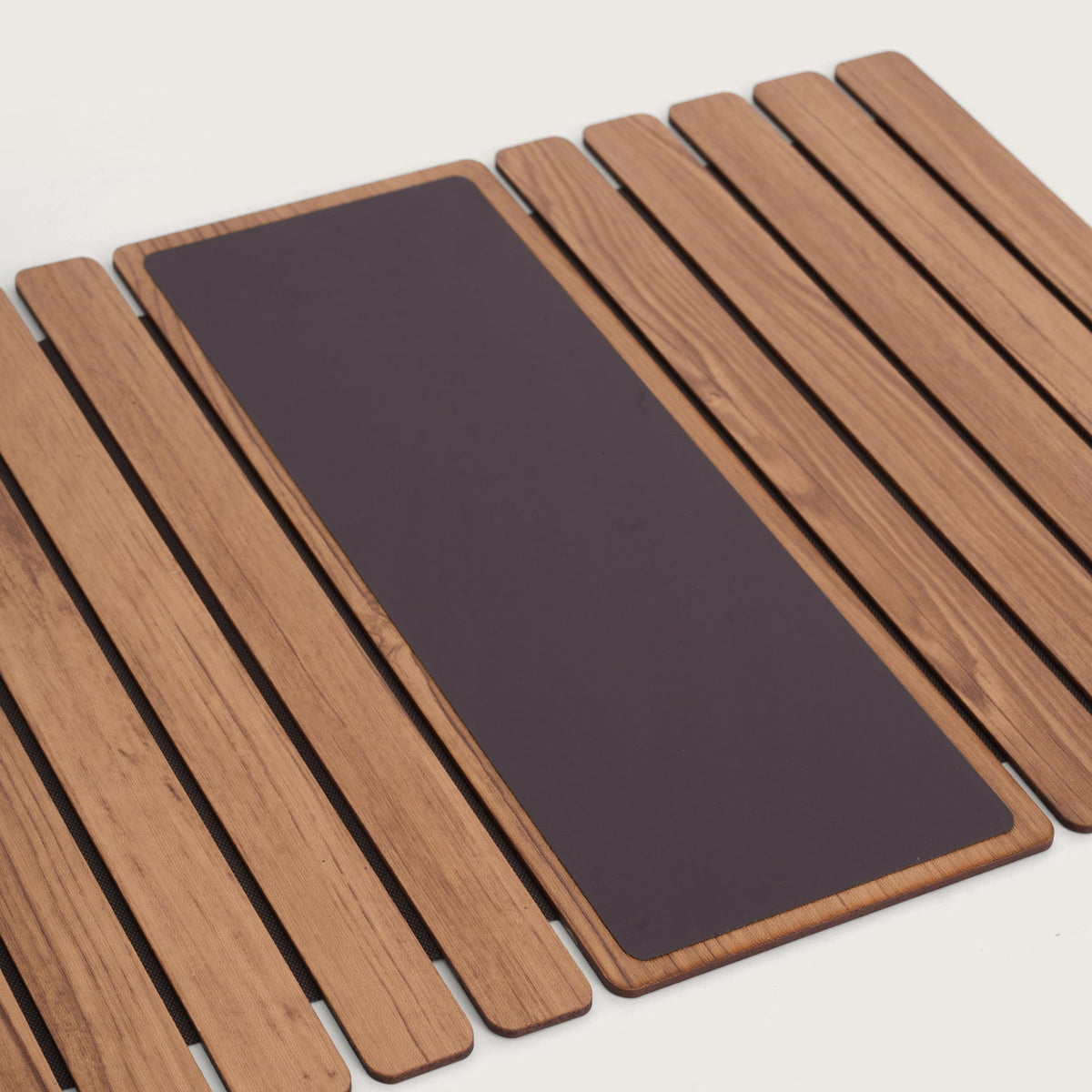 Oak-Tone Flexible Sofa Armrest Tray