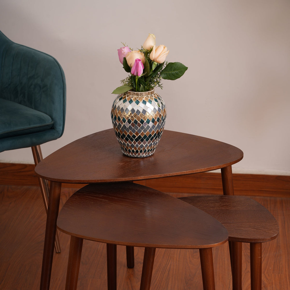 Modern Organic Shaped Nesting Table