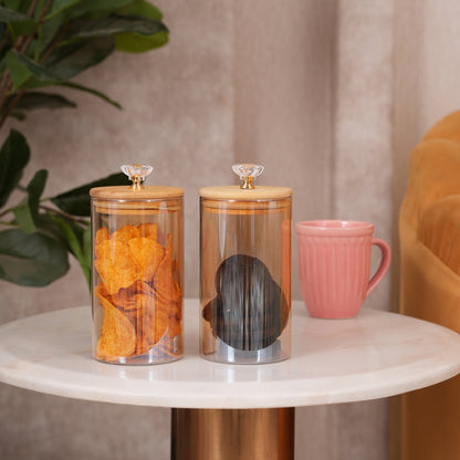 Glass Jar Storage Containers 750ML - Set of 2 | Airtight