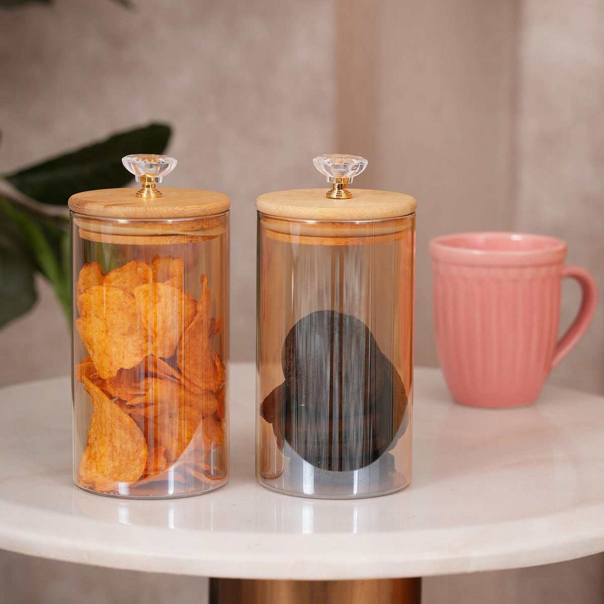 Glass Jar Storage Containers 750ML - Set of 2 | Airtight