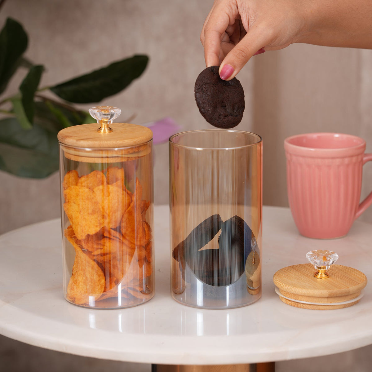 Glass Jar Storage Containers 750ML - Set of 2 | Airtight