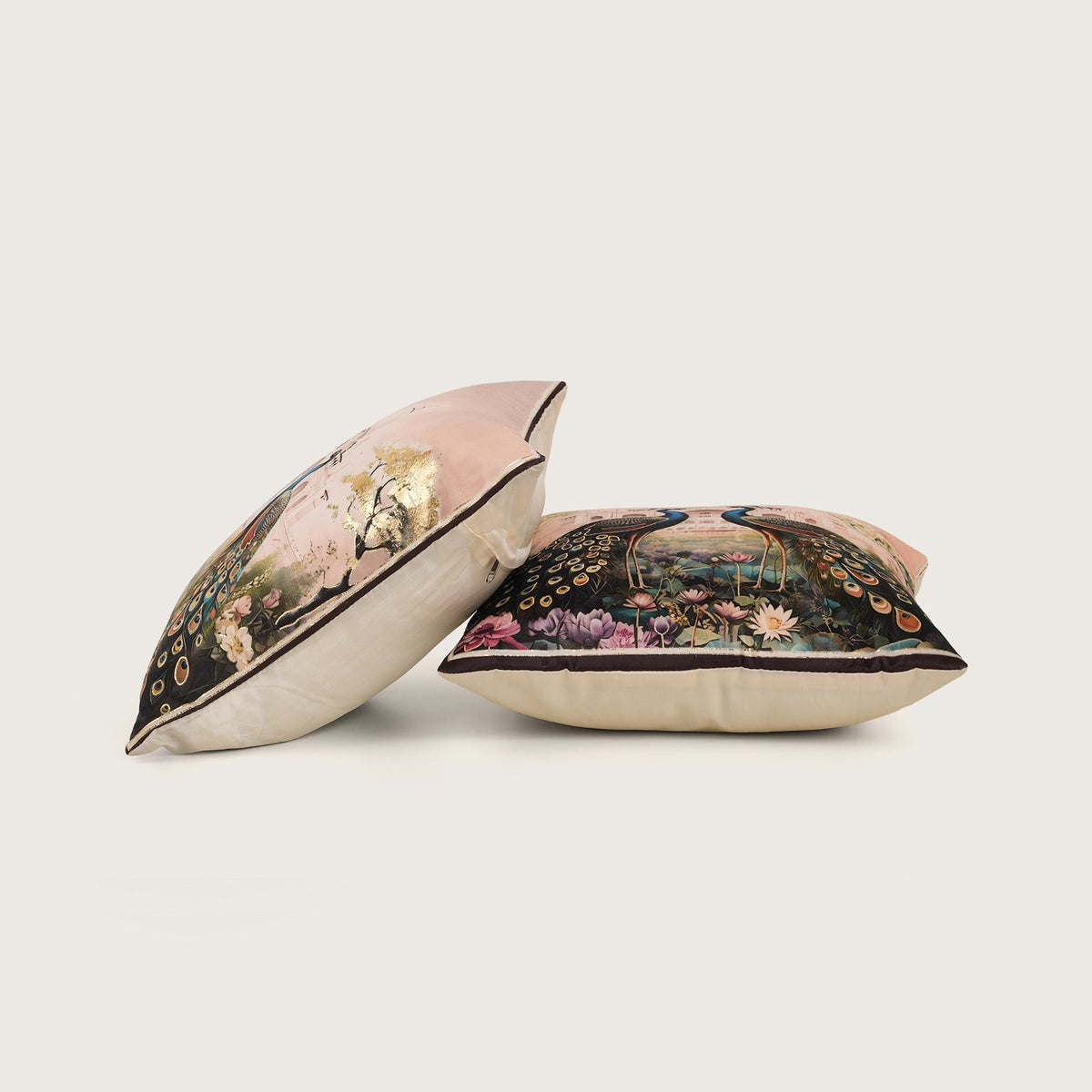 Regal Peacock Cushion Covers
