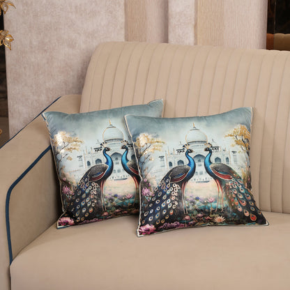 Regal Peacock Cushion Covers