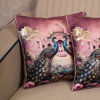 Regal Peacock Cushion Covers