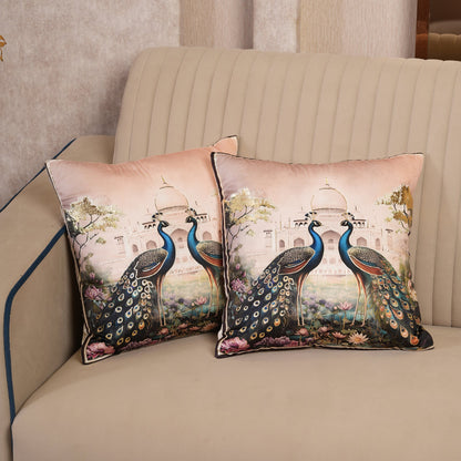 Regal Peacock Cushion Covers
