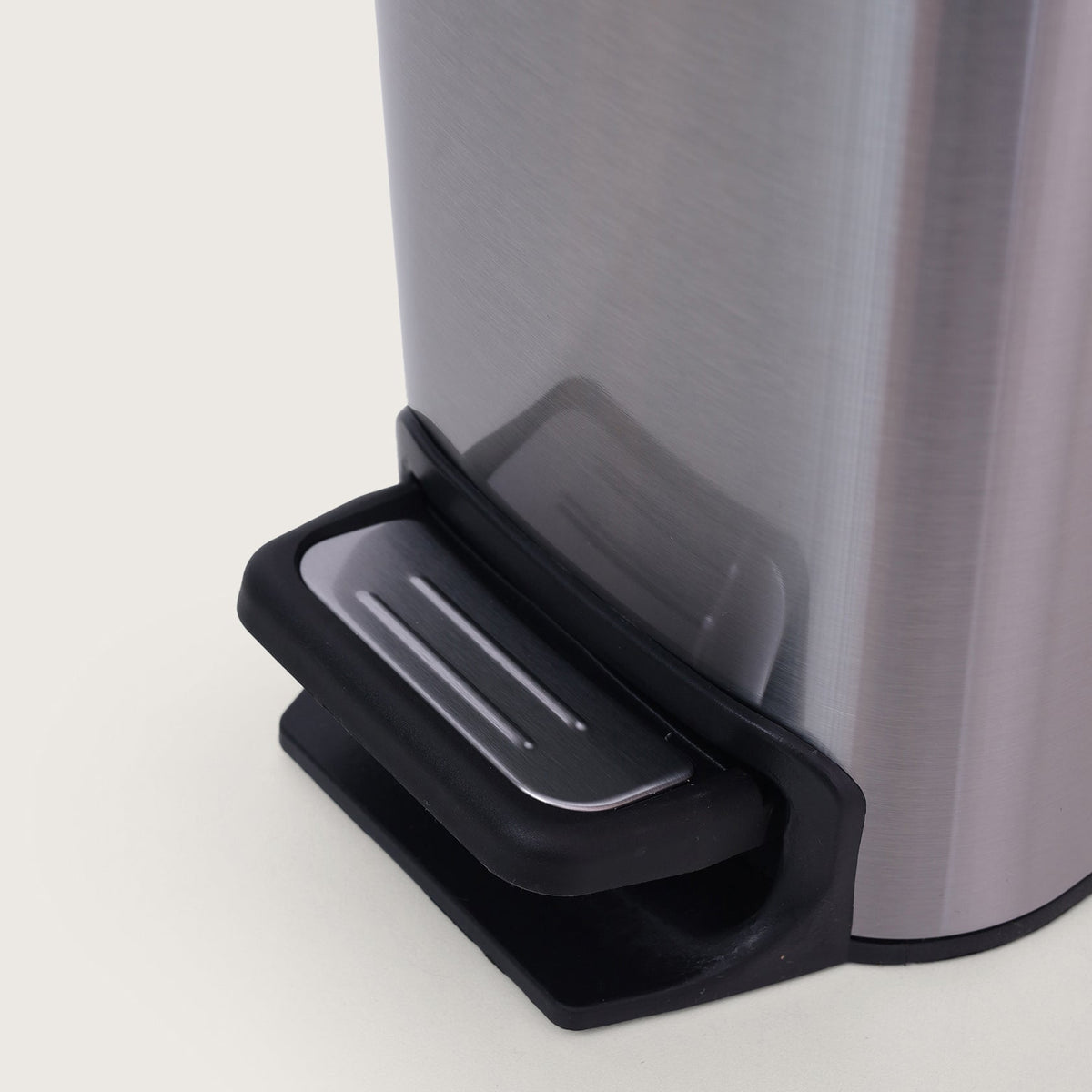 European Pedal SS Trash Can | Soft Close Dustbin | Silver