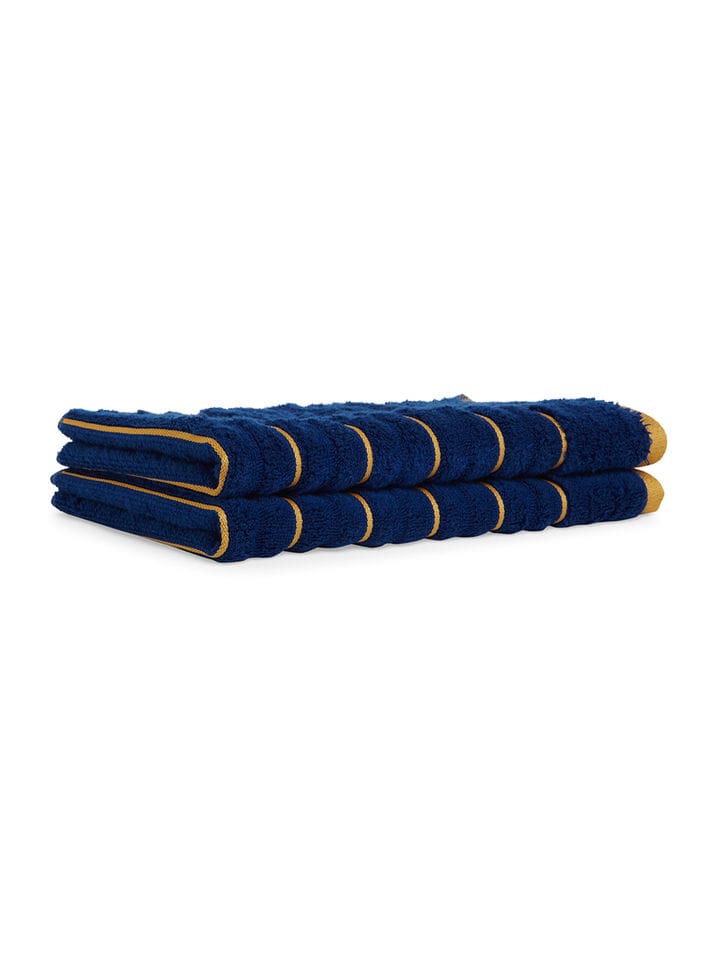 HOME 360 High Loft Ribbed 100% Cotton Hand Towels 40X60 CM | Set of 2 | Texture High Absorbency | Dries Quicker | Perfect for everyday use