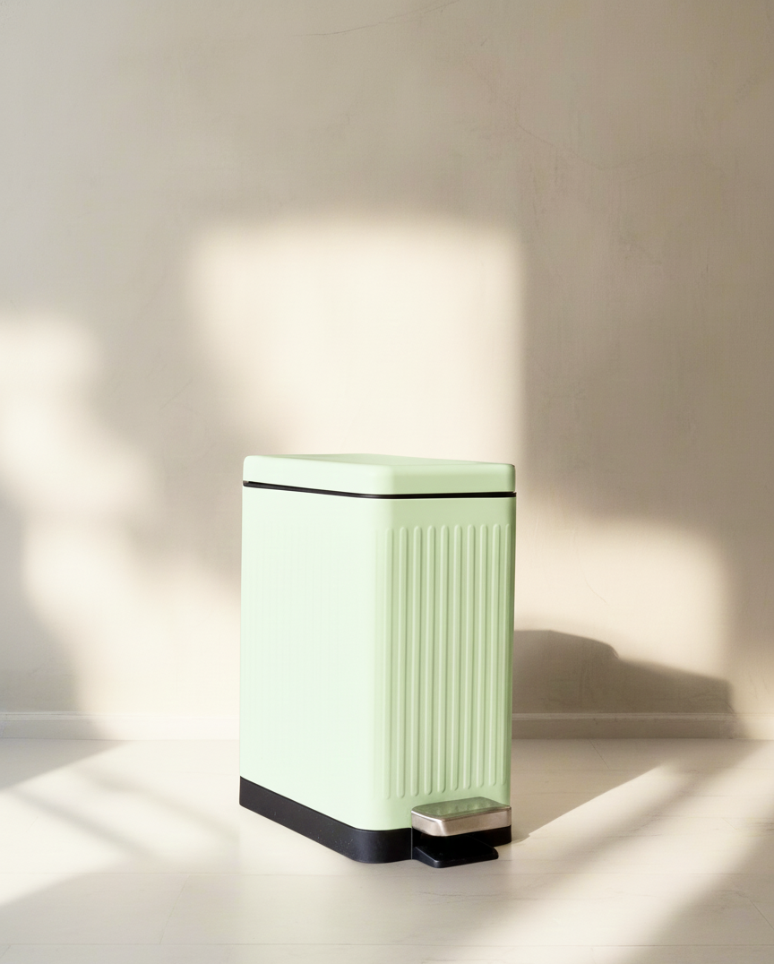 Mint Rectangular Dustbin With Soft Close Lid